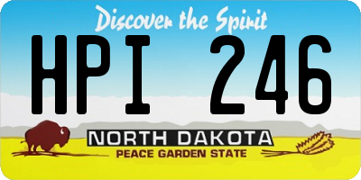 ND license plate HPI246