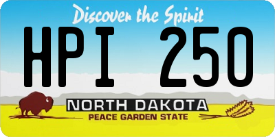 ND license plate HPI250