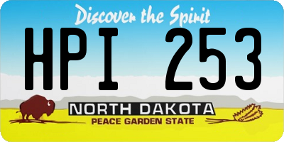 ND license plate HPI253