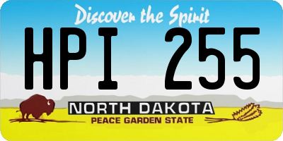 ND license plate HPI255