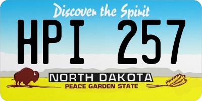 ND license plate HPI257
