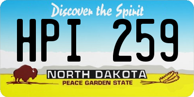 ND license plate HPI259