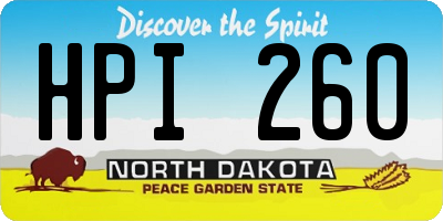 ND license plate HPI260
