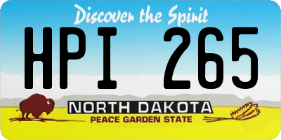 ND license plate HPI265