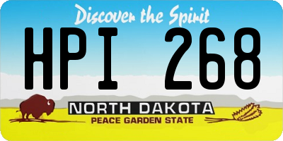 ND license plate HPI268