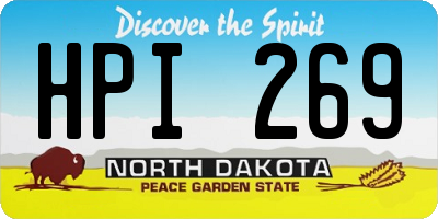 ND license plate HPI269