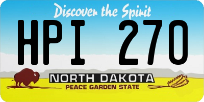 ND license plate HPI270