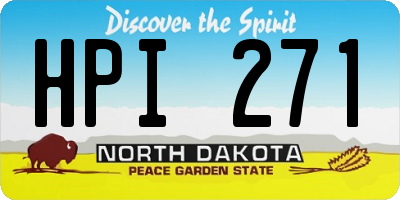 ND license plate HPI271