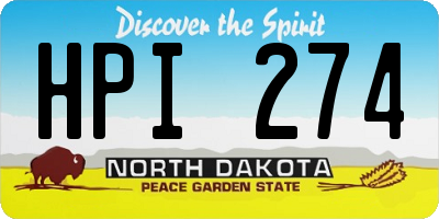 ND license plate HPI274