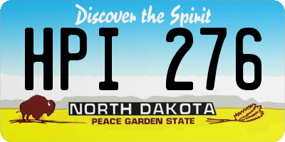 ND license plate HPI276