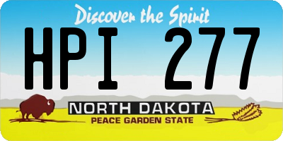 ND license plate HPI277
