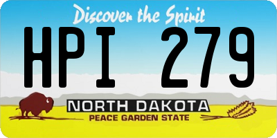 ND license plate HPI279