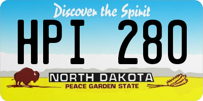ND license plate HPI280