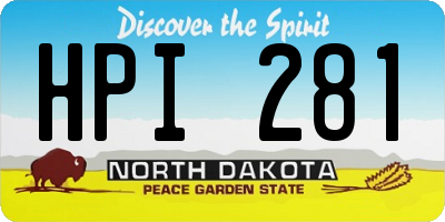 ND license plate HPI281