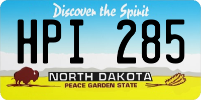 ND license plate HPI285
