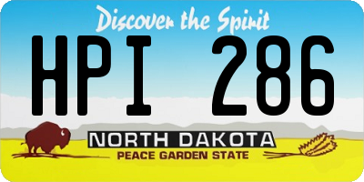 ND license plate HPI286