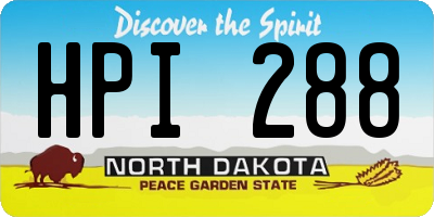 ND license plate HPI288