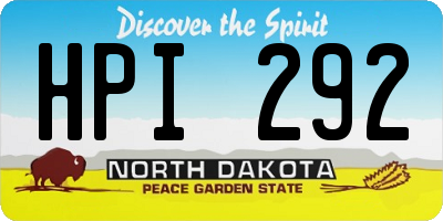 ND license plate HPI292