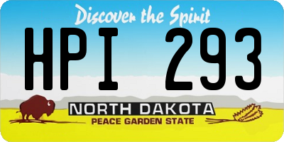 ND license plate HPI293