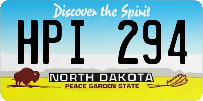 ND license plate HPI294