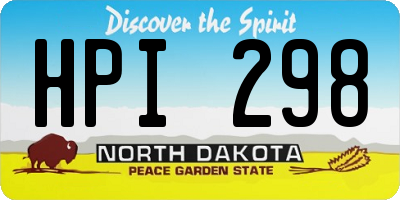 ND license plate HPI298