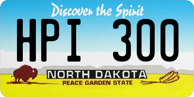ND license plate HPI300