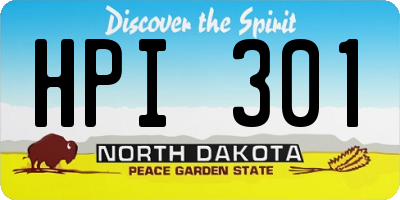 ND license plate HPI301