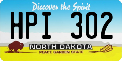 ND license plate HPI302
