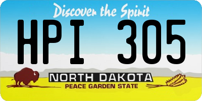 ND license plate HPI305