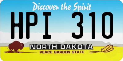 ND license plate HPI310