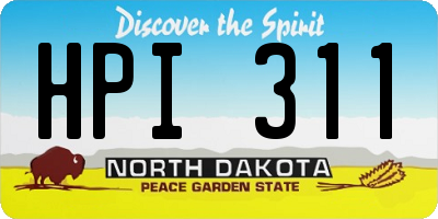 ND license plate HPI311