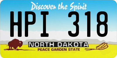 ND license plate HPI318