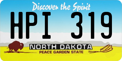 ND license plate HPI319