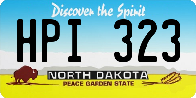 ND license plate HPI323
