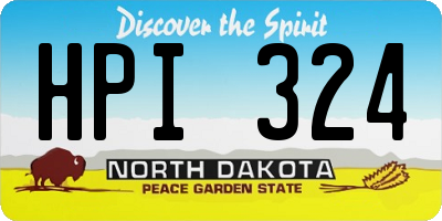 ND license plate HPI324