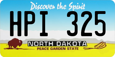 ND license plate HPI325