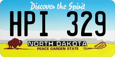 ND license plate HPI329