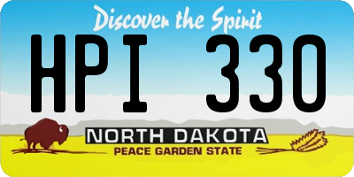 ND license plate HPI330
