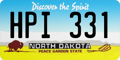 ND license plate HPI331