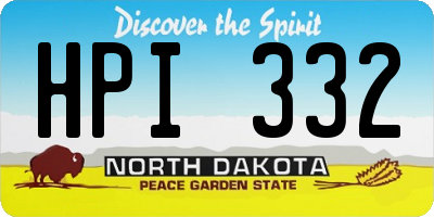 ND license plate HPI332