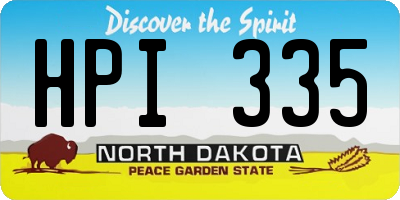 ND license plate HPI335
