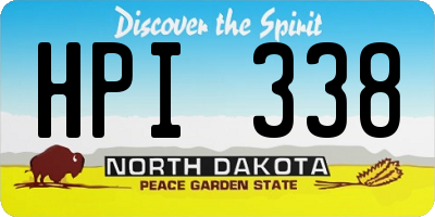 ND license plate HPI338
