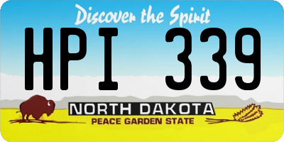 ND license plate HPI339