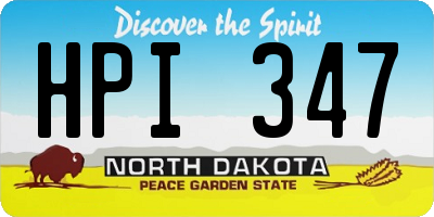 ND license plate HPI347