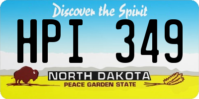 ND license plate HPI349