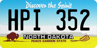 ND license plate HPI352