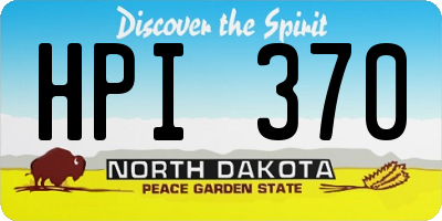 ND license plate HPI370