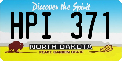 ND license plate HPI371