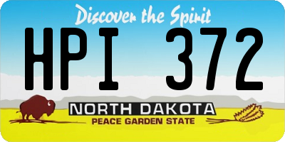 ND license plate HPI372