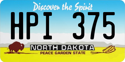 ND license plate HPI375